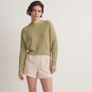 Madewell - Textural-Knit Pullover Sweater in “Pale Lichen” - size M